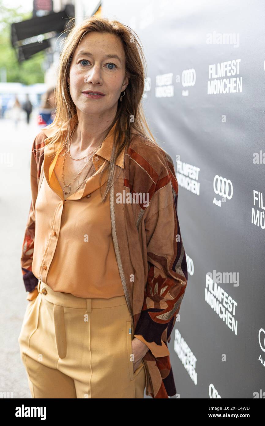 Munich, Germany. 02nd July, 2024. Johanna Wokalek at the premiere of MILCH INS FEUER during the Munich Film Festival on July 2, 2024 in Munich, Germany. (Photo by Alexander Pohl/Sipa USA) Credit: Sipa USA/Alamy Live News Stock Photo