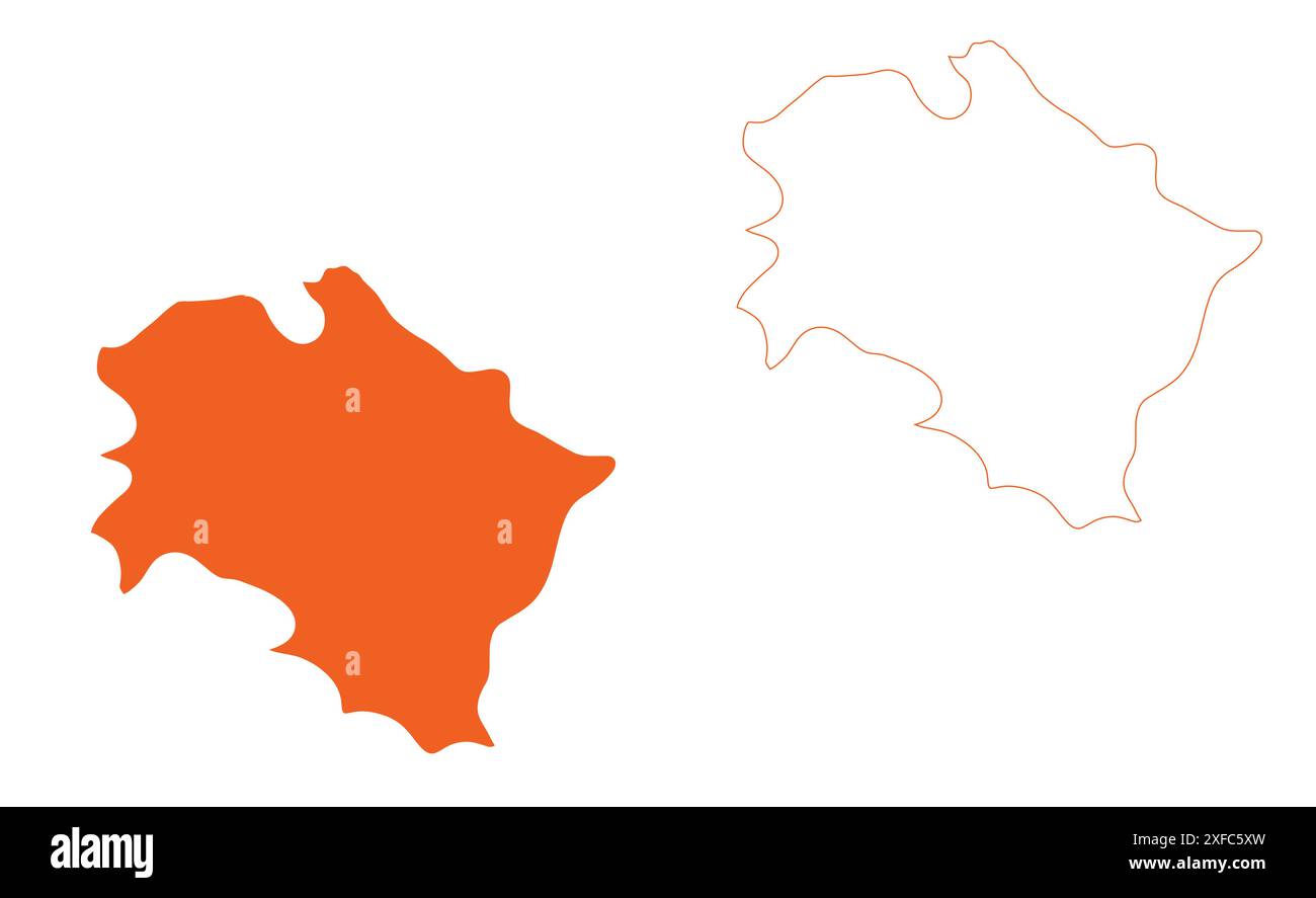 Uttarakhand State Map vector1, State of India, Republic of India, government, Political map, modern map, Indian flag, vector illustration Stock Vector