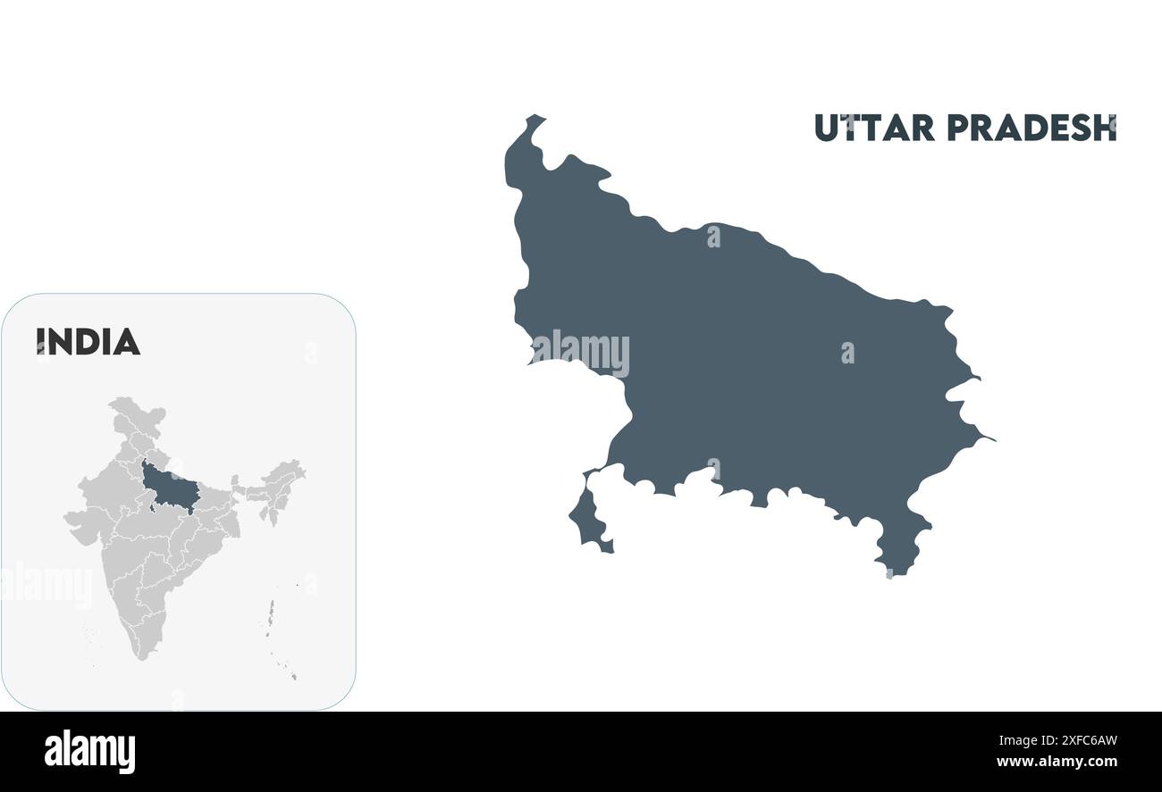 Uttar pradesh State Map1, State of India, Republic of India, government ...