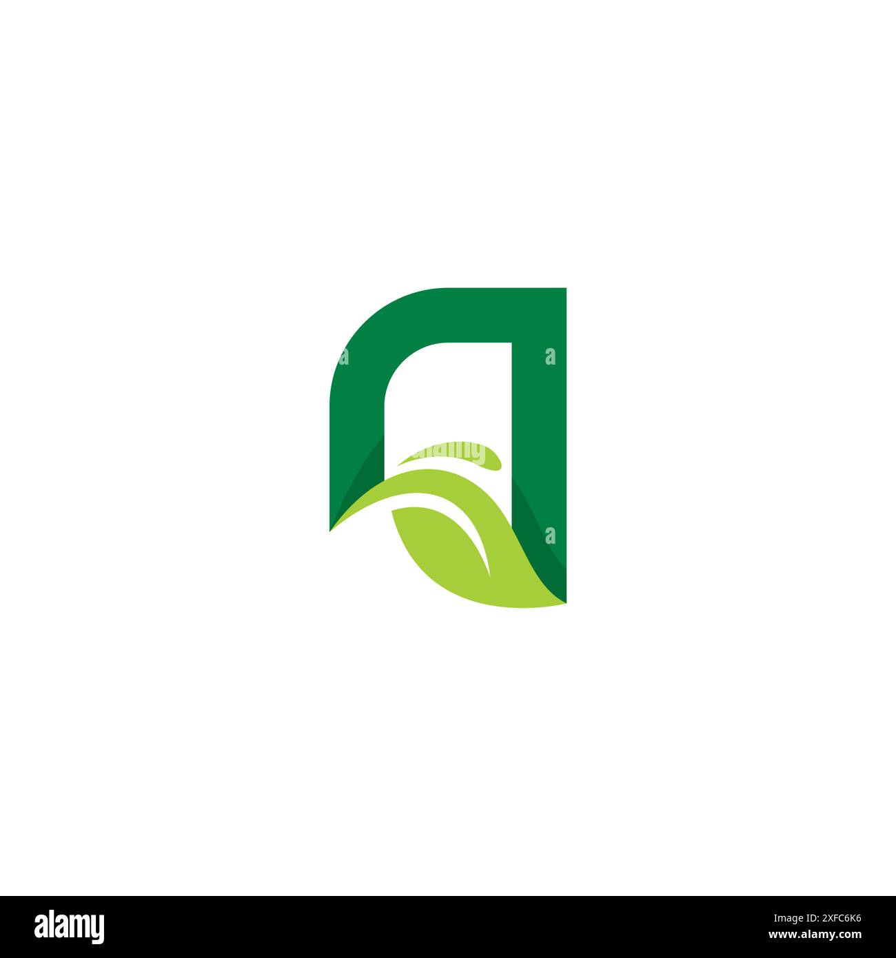 Letter A leaf Green Logo vector. A Initial logo Stock Vector Image ...