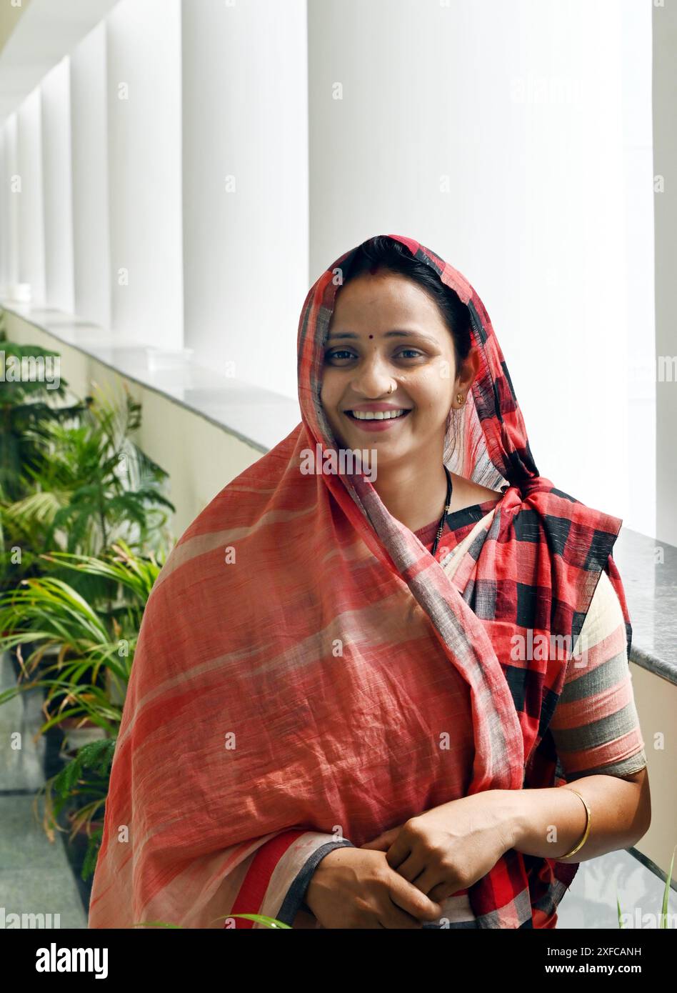 NEW DELHI, INDIA - JUNE 26: Sanjana Jatav Congress party MP from Bharatpur during her interview on June 26, 2024 in New Delhi, India. (Photo by Arvind Yadav/Hindustan Times/Sipa USA) Stock Photo