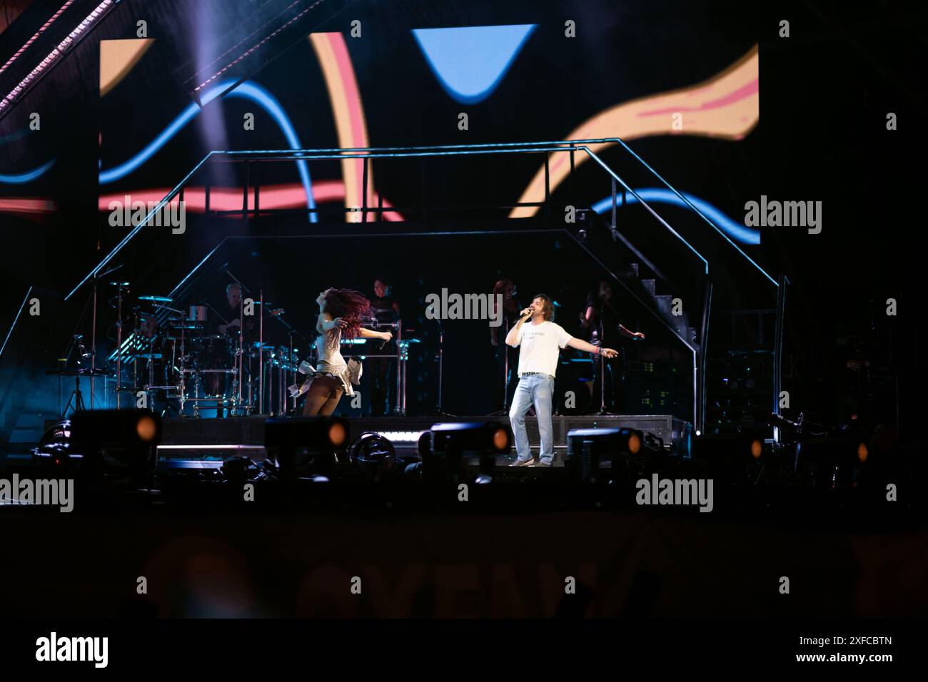 Dua Lipa Live At Glastonbury Festival on the Pyramid Stage 28 June 2024