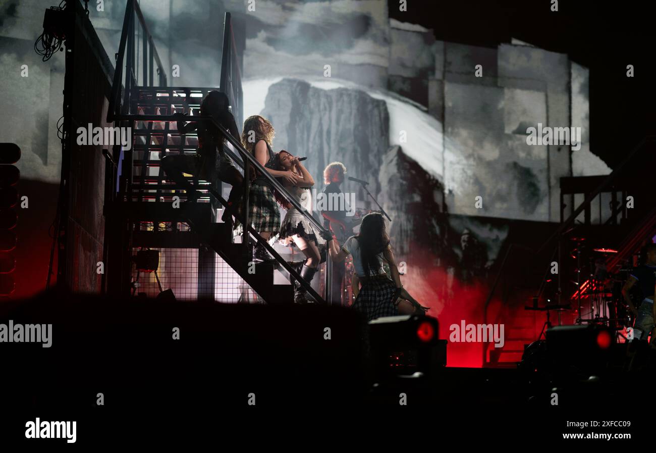 Dua Lipa Live At Glastonbury Festival on the Pyramid Stage 28 June 2024