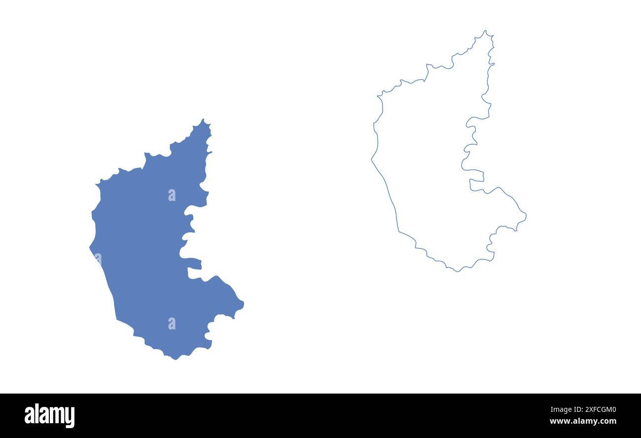 Karnataka State Map vector1, State of India, Republic of India ...