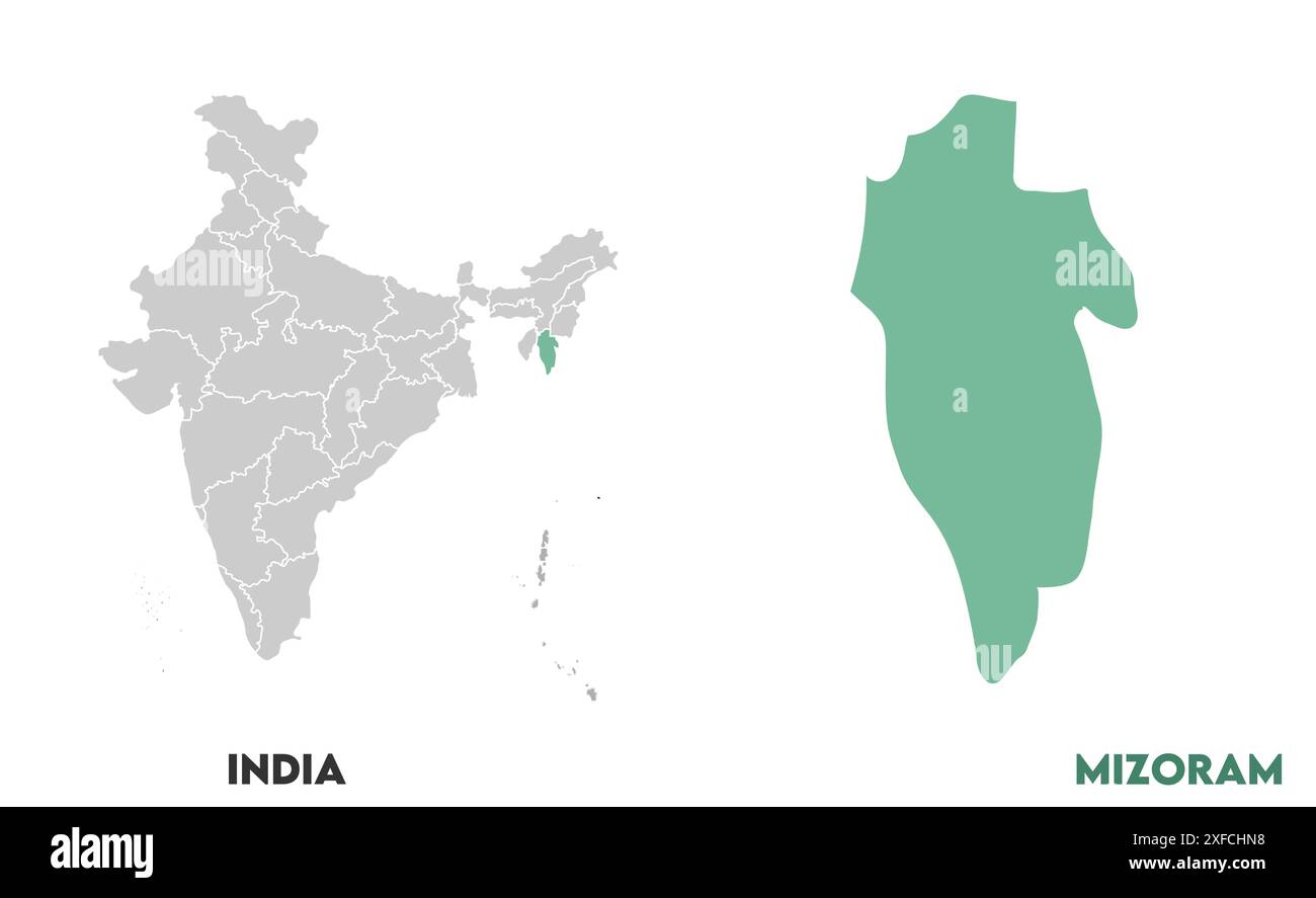 Mizoram map1 hi-res stock photography and images - Alamy