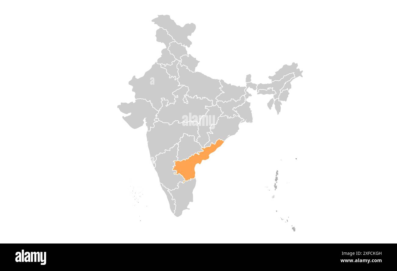 Andhra Pradesh political map1, State of India, Republic of India