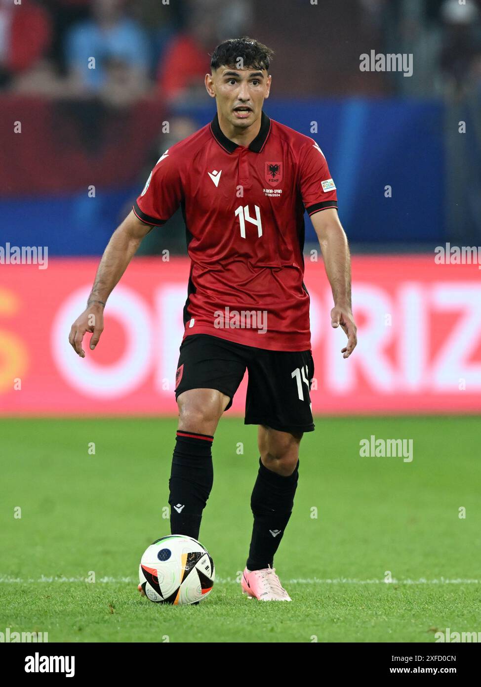 DUSSELDORF - Qazim Laci of Albania during the UEFA EURO 2024 group B ...