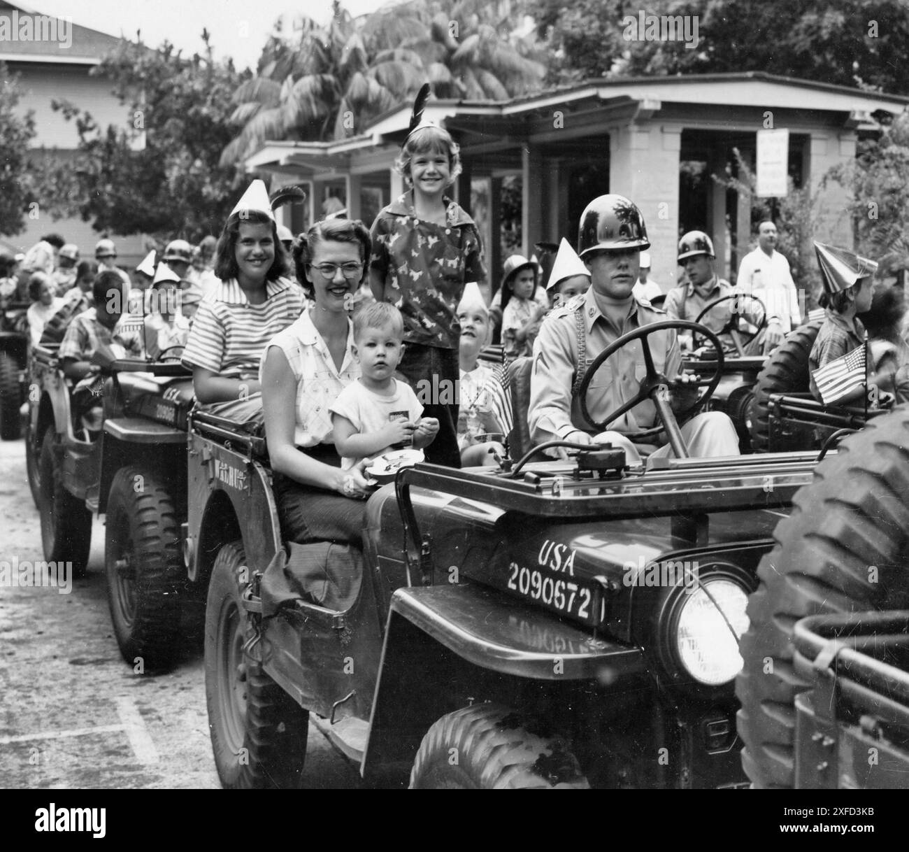 Fourth of July Celebration, Balboa, Panama Canal Zone, July 4, 1955 Stock Photo