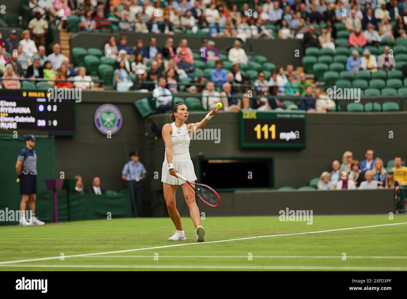 London, London, Great Britain. 2nd July, 2024. Elena-Gabriela Ruse (ROU) serve during the The Championships Wimbledon (Credit Image: © Mathias Schulz/ZUMA Press Wire) EDITORIAL USAGE ONLY! Not for Commercial USAGE! Stock Photo