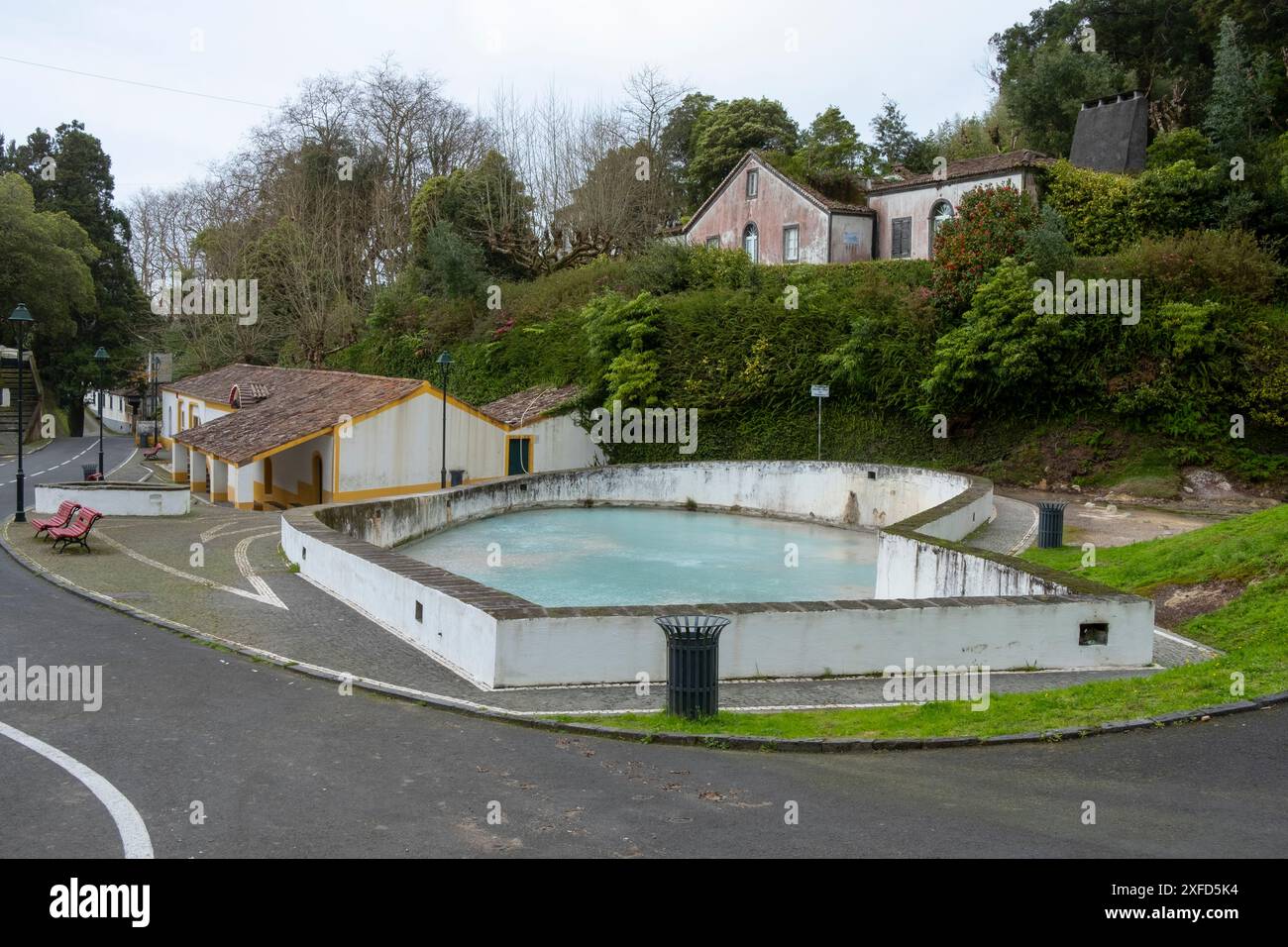 Ribeira Grande, Azores, 11.02.2019 Termas das Caldeiras (Caldeiras Hot Springs) in Ribeira Grande, Sao Miguel Island, Azores, Portugal Stock Photo