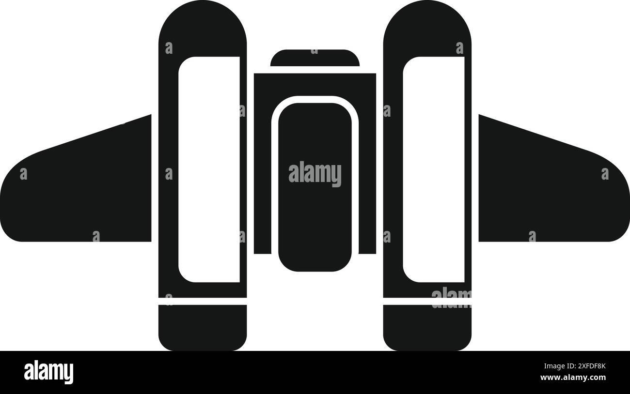 Black and white silhouette of a futuristic aircraft with a sleek design ...