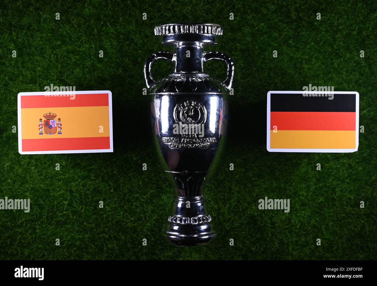 July 3, 2024, Berlin, Germany. Flags of the national teams participating in the UEFA Euro 2024