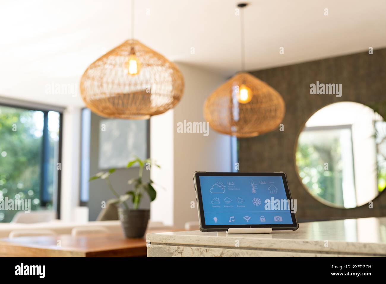 Kitchen Counter Projector Control Modern home interior controls hi-res stock photography and images - Alamy