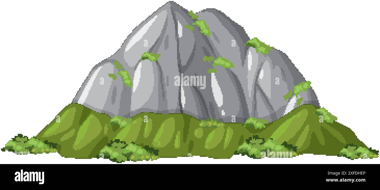 Lush green vegetation mountain Stock Vector Images - Alamy