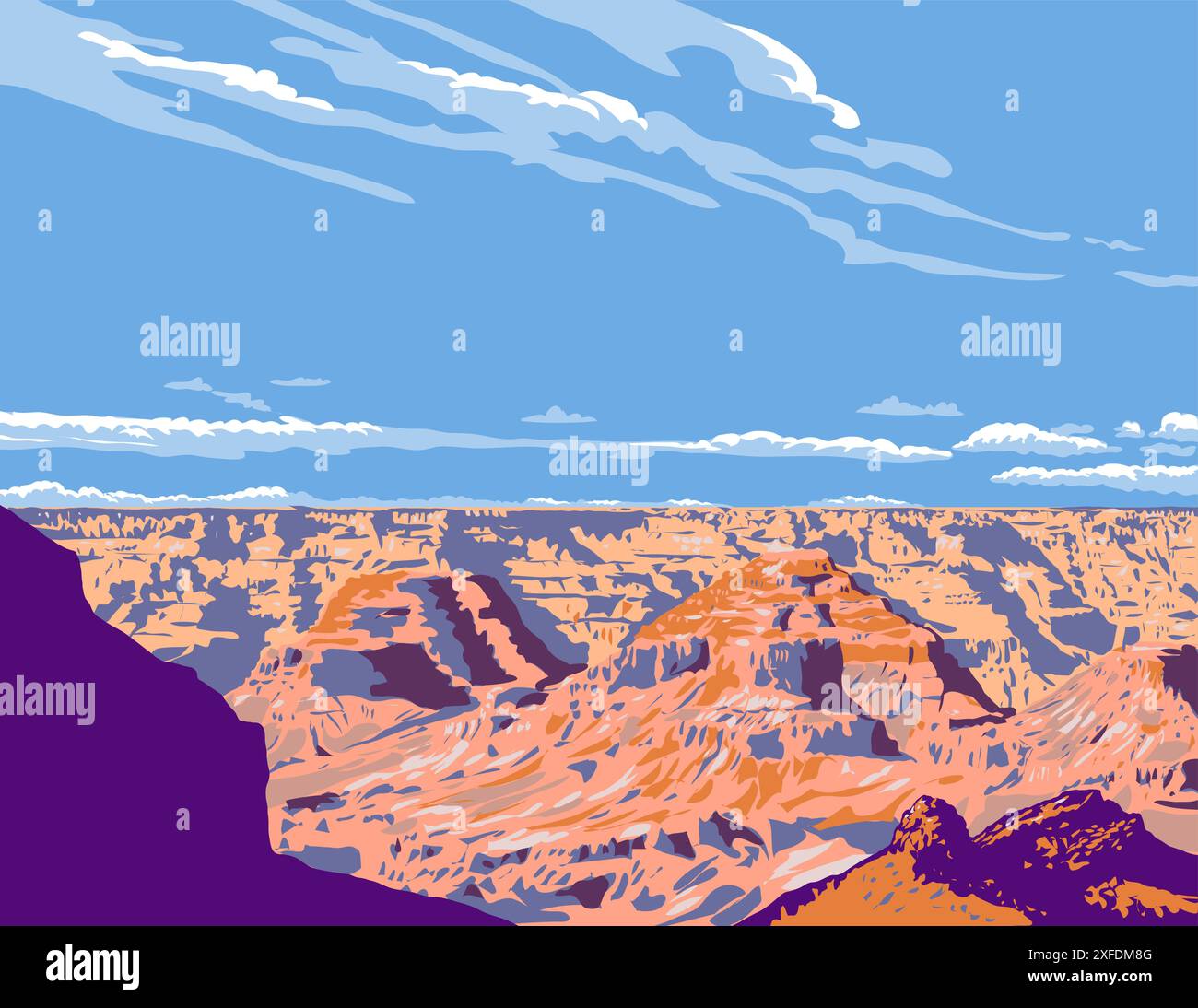 South rim grand canyon Stock Vector Images - Alamy