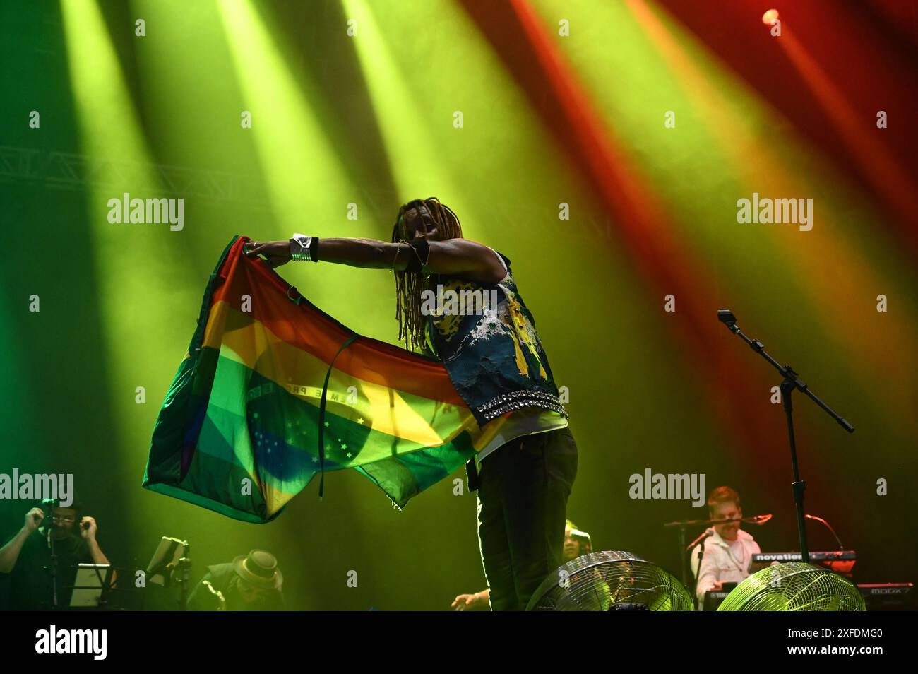 Rio de JaneiroBrazil, July 2, 2024 concert by Brazilian singer Toni