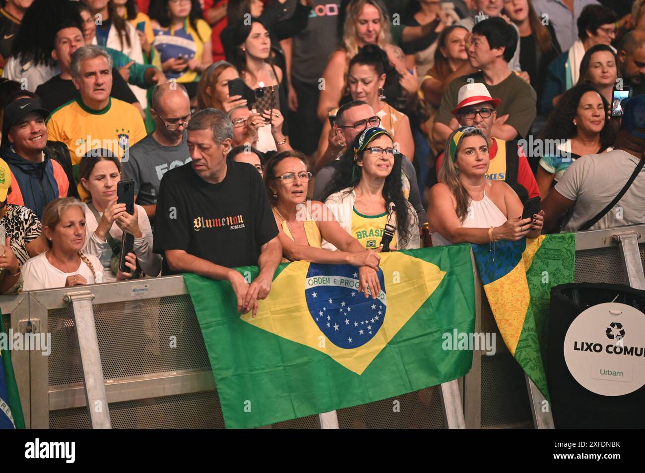 Rio de Janeiro-Brazil, July 2, 2024 fans of the Brazil and Colombia ...