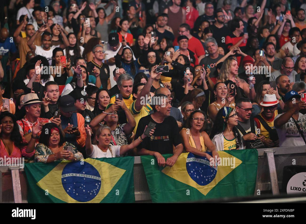 July Rio 2 Rio de Janeiro-Brazil, July 2, 2024 fans of the Brazil and Colombia ...