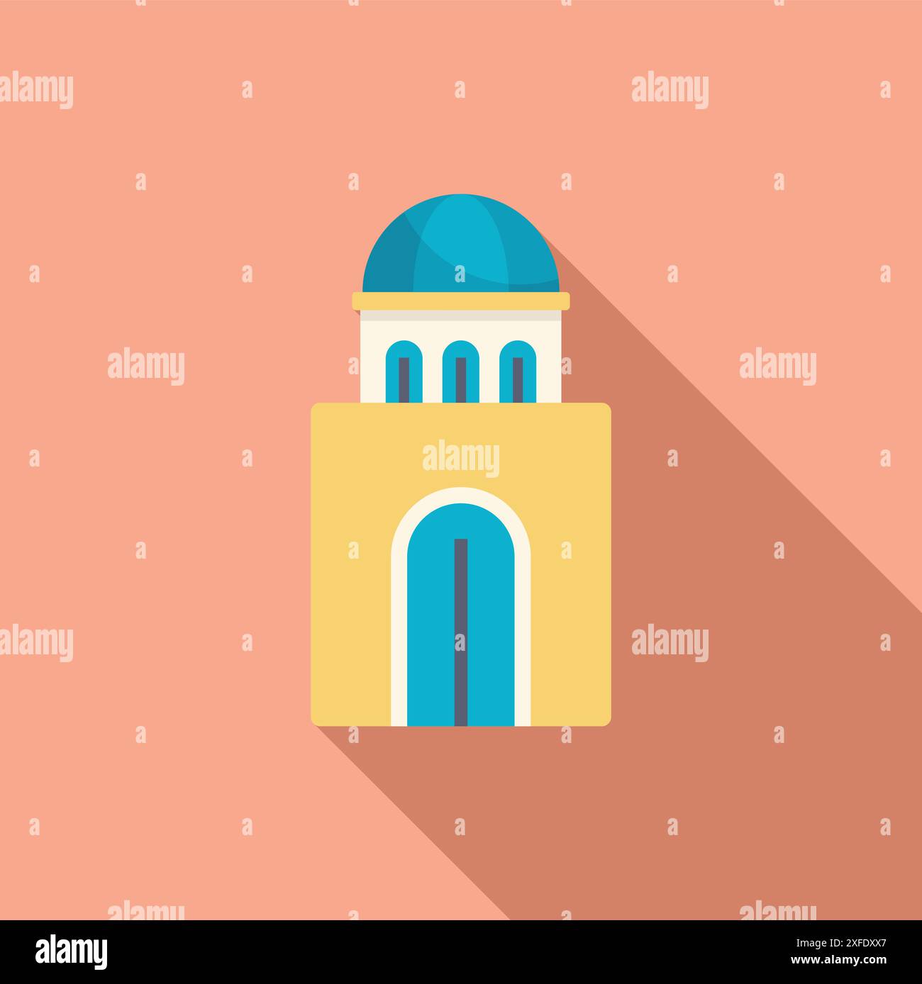 Santorini greece church building showing traditional architecture and culture Stock Vector