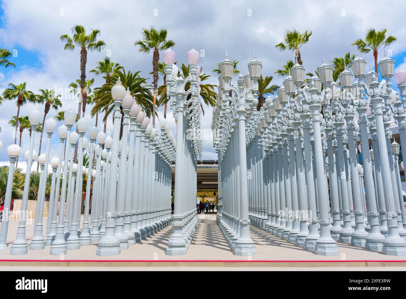 Los Angeles, California April 4, 2024 Urban Light sculpture at LACMA