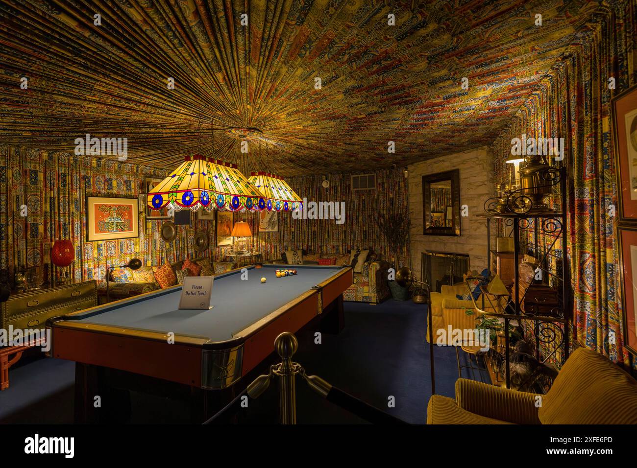 United States, Tennessee, Memphis, Graceland, Elvis Presley's house, the jungle room Stock Photo