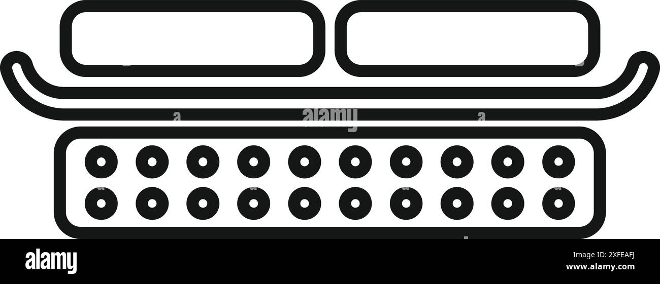 Black and white icon of a bobsleigh speeding down an icy track Stock Vector