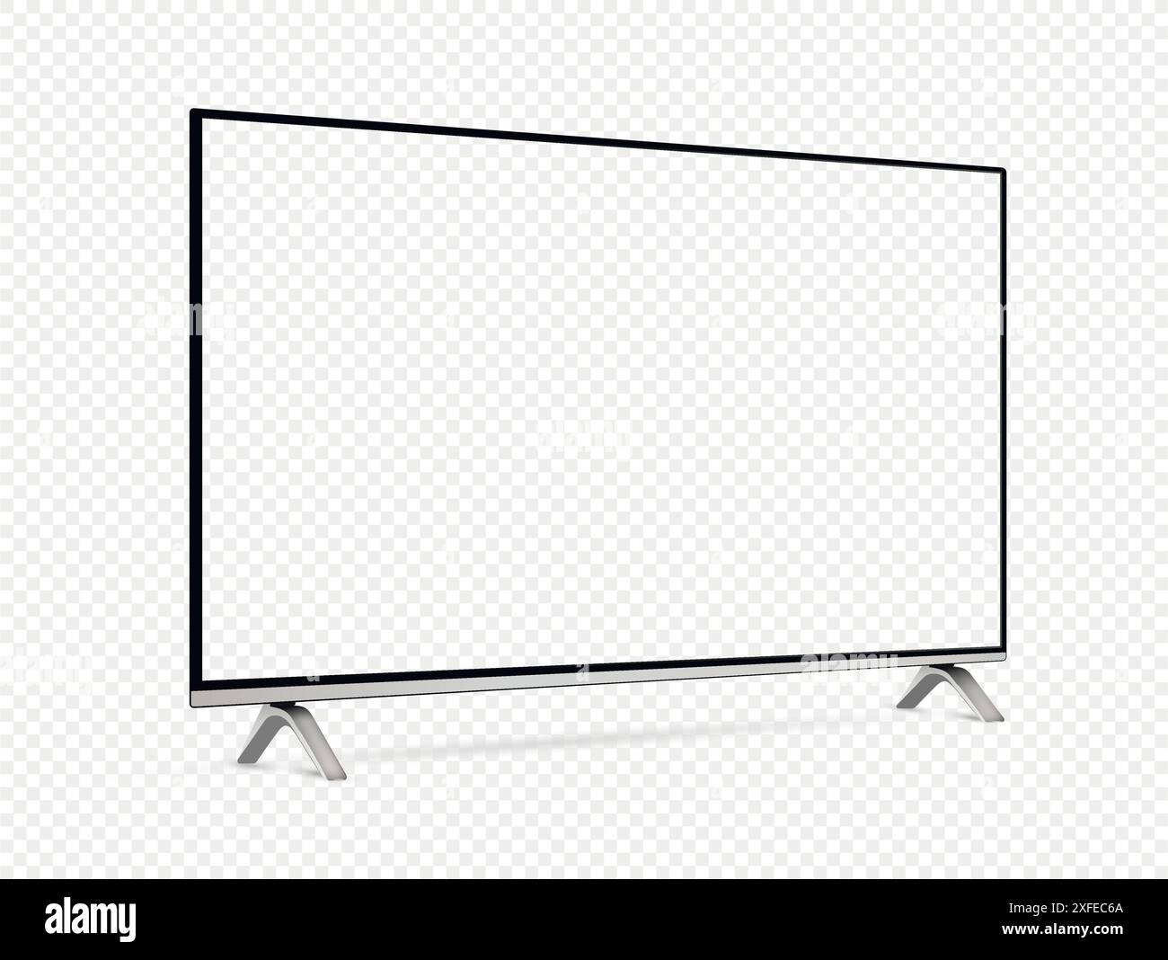 Realistic tv screen. Smart tv mockup. Blank television template. Vector ...