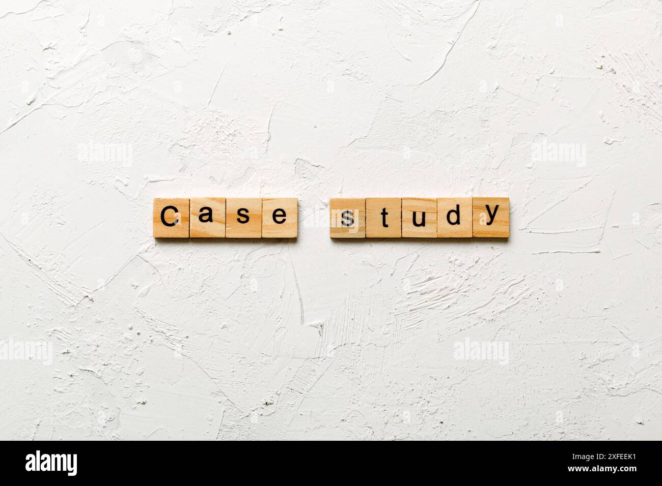 case study word written on wood block. case study text on table, concept. Stock Photo