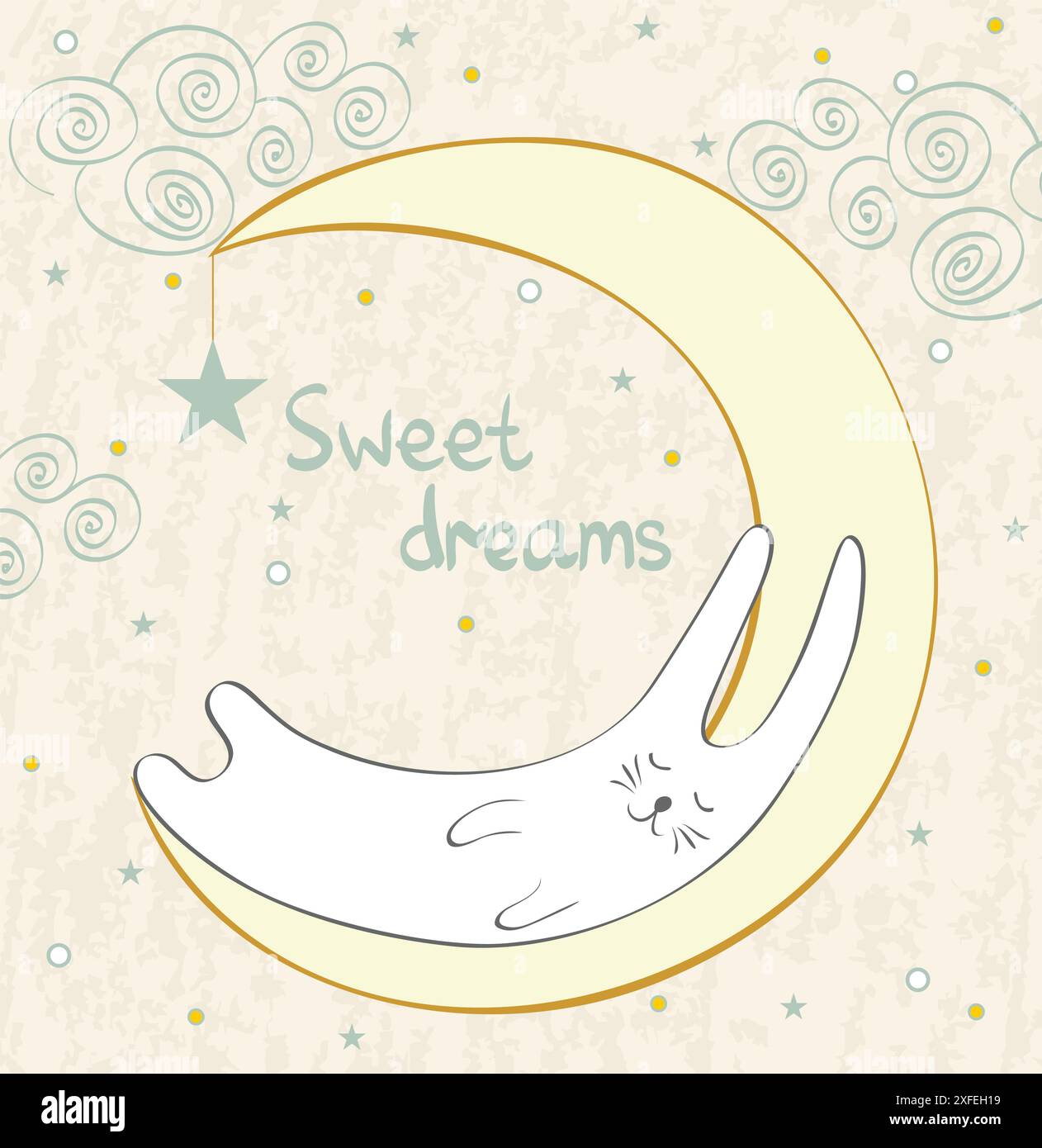 Sleeping rabbit character hi-res stock photography and images - Alamy