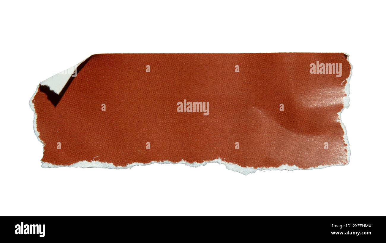 Torn red magazine paper on white background with clipping path Stock ...