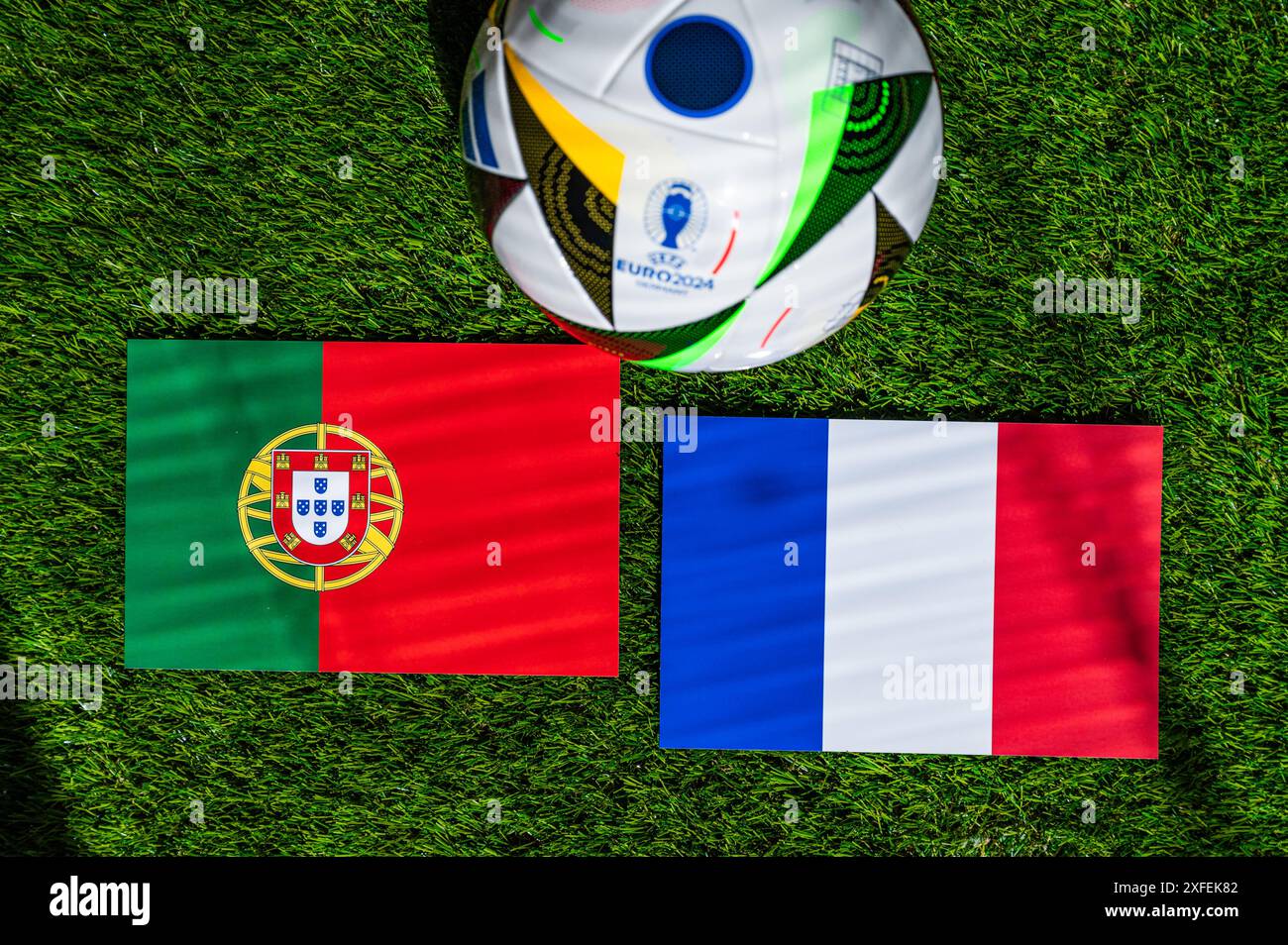 BERLIN, GERMANY, 2 JULY 2024: Portugal vs France Quarter final of Euro ...