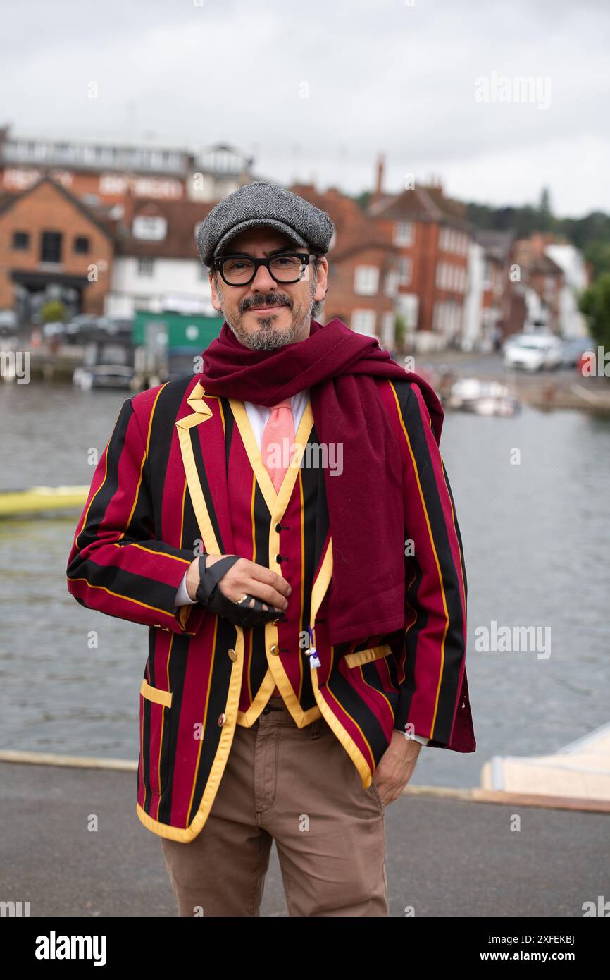 Henley-on-Thames, Oxfordshire, UK. 3rd July, 2024. Dhani Harrison, son of  the late George Harrison at Henley Regatta. It was a busy day at the 185th  Henley Royal Regatta on day two of, image size:866x1390