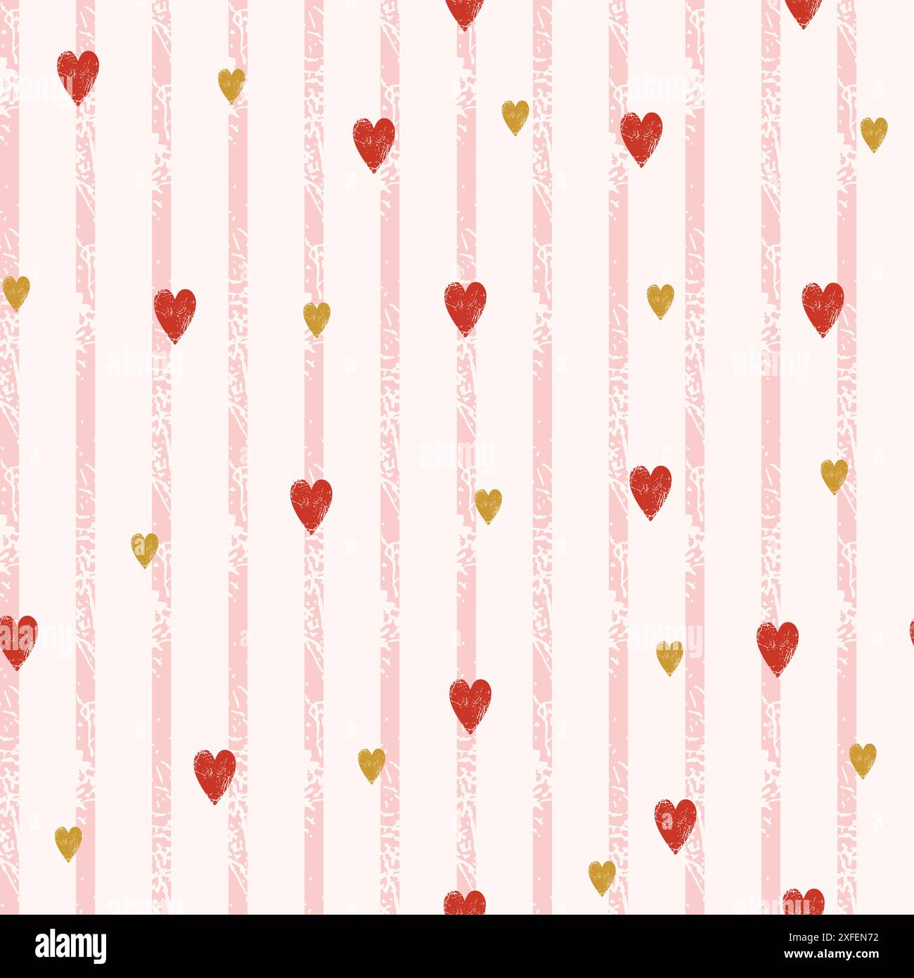 Vector hand drawn seamless pattern of hearts Stock Vector Image & Art ...