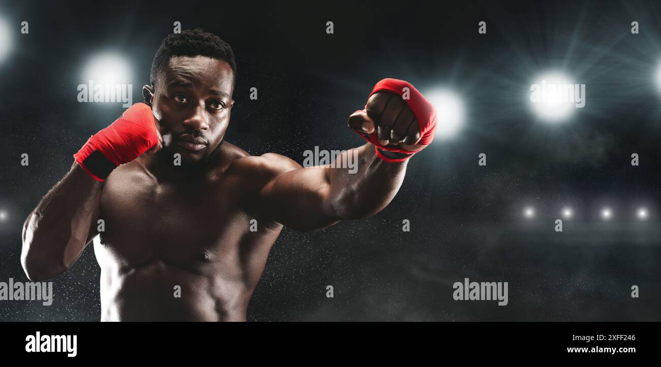Boxer Training in the Ring Stock Photo