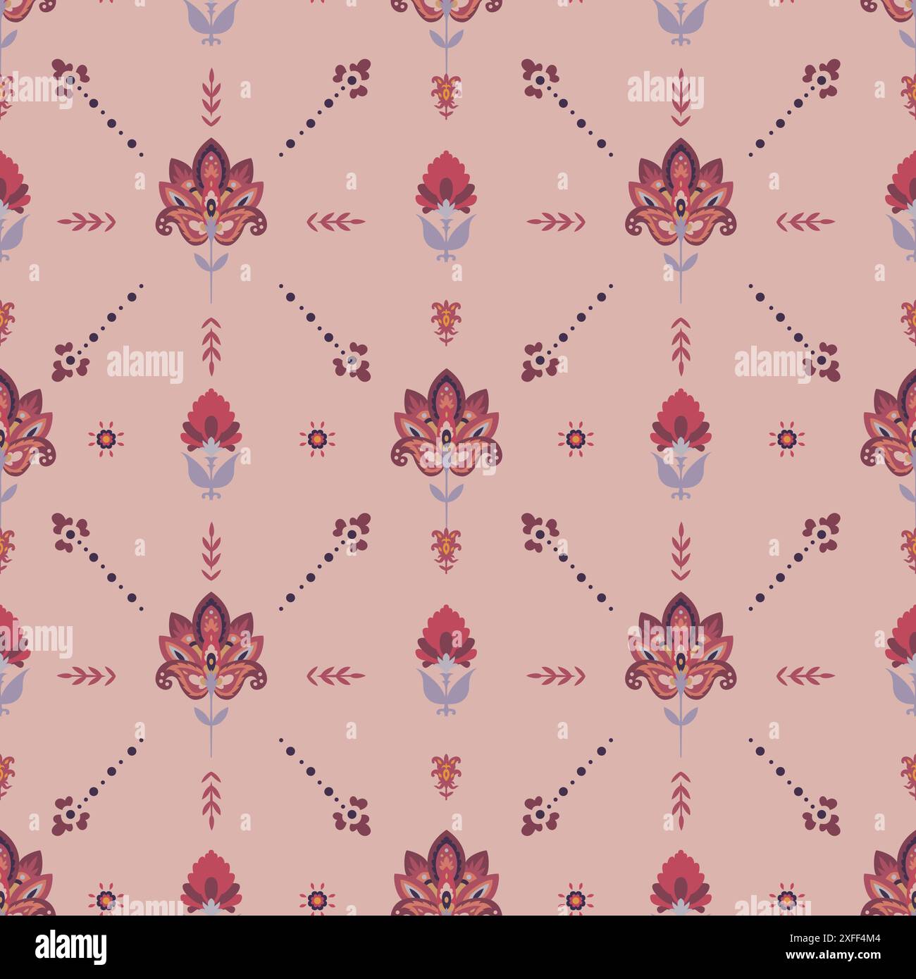 Pink Background Floral Pattern vector Stock Vector Image & Art - Alamy