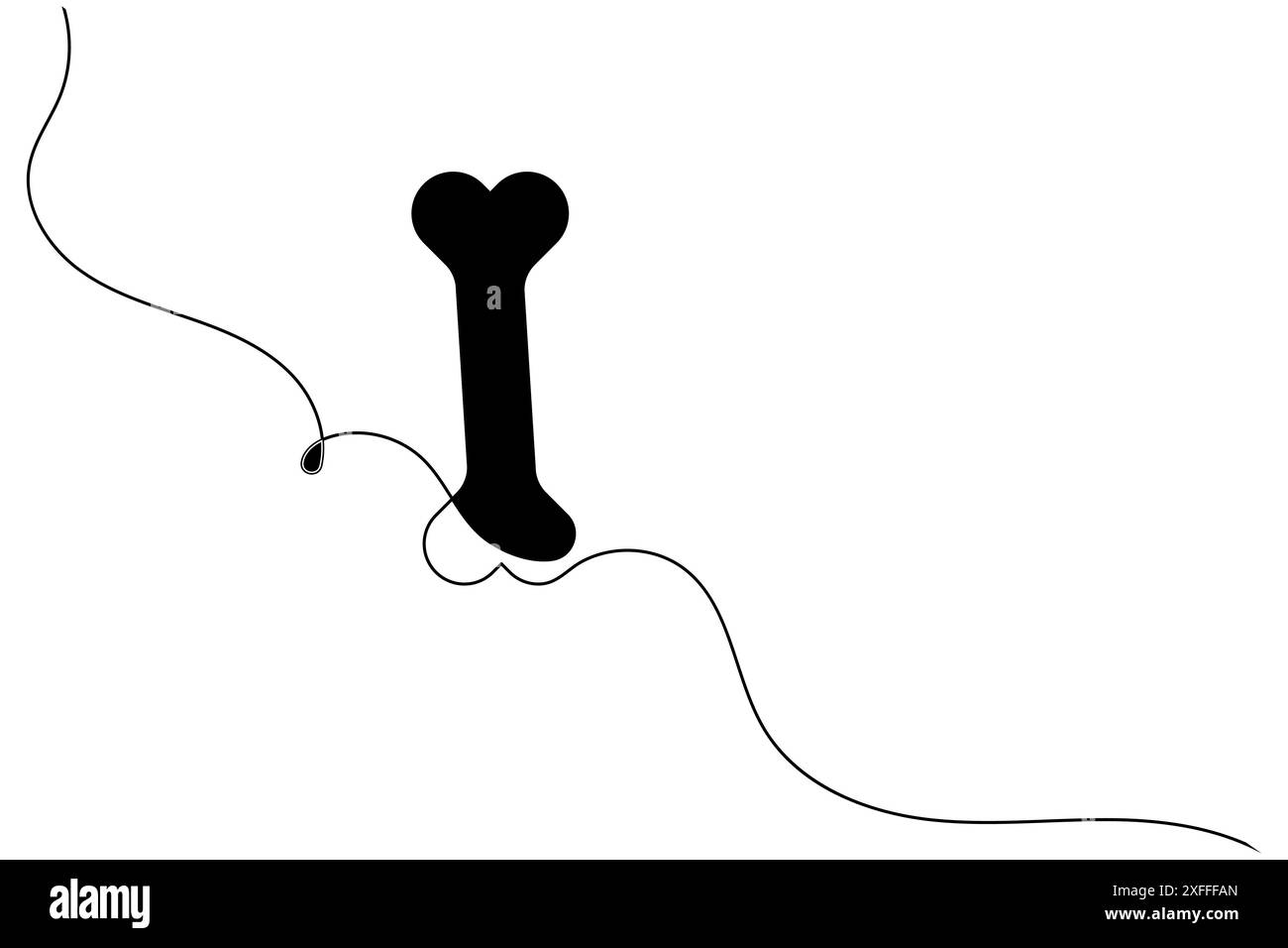 Dog bone silhouette vector art illustration Stock Vector Image & Art