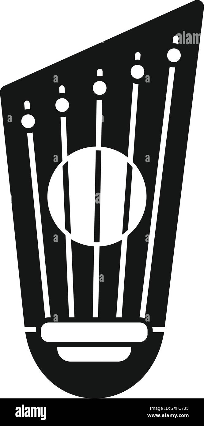 Black silhouette of a psaltery, a stringed musical instrument played by