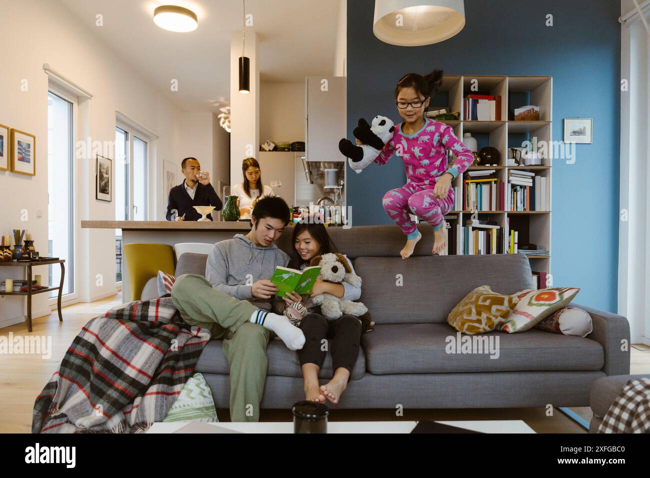 Happy indian family living hi-res stock photography and images - Alamy