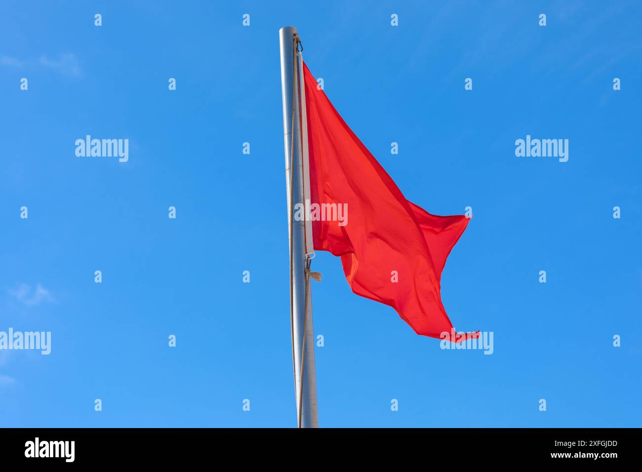 Chinese flag waving on pole hi-res stock photography and images - Alamy