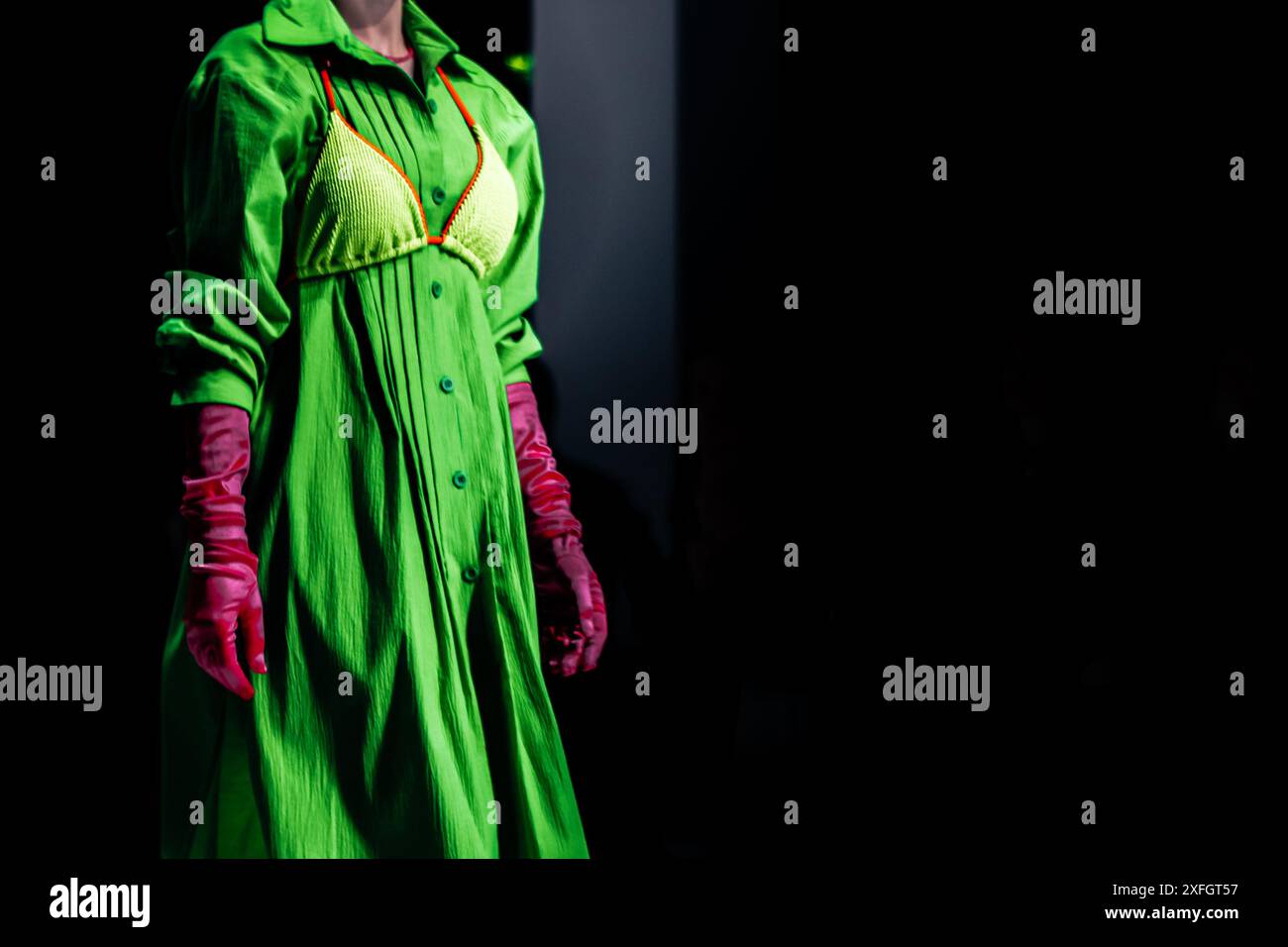 green diamante dress Diamante Trim Wool Silk Midi Dress in Mint – Roland Mouret main image 0