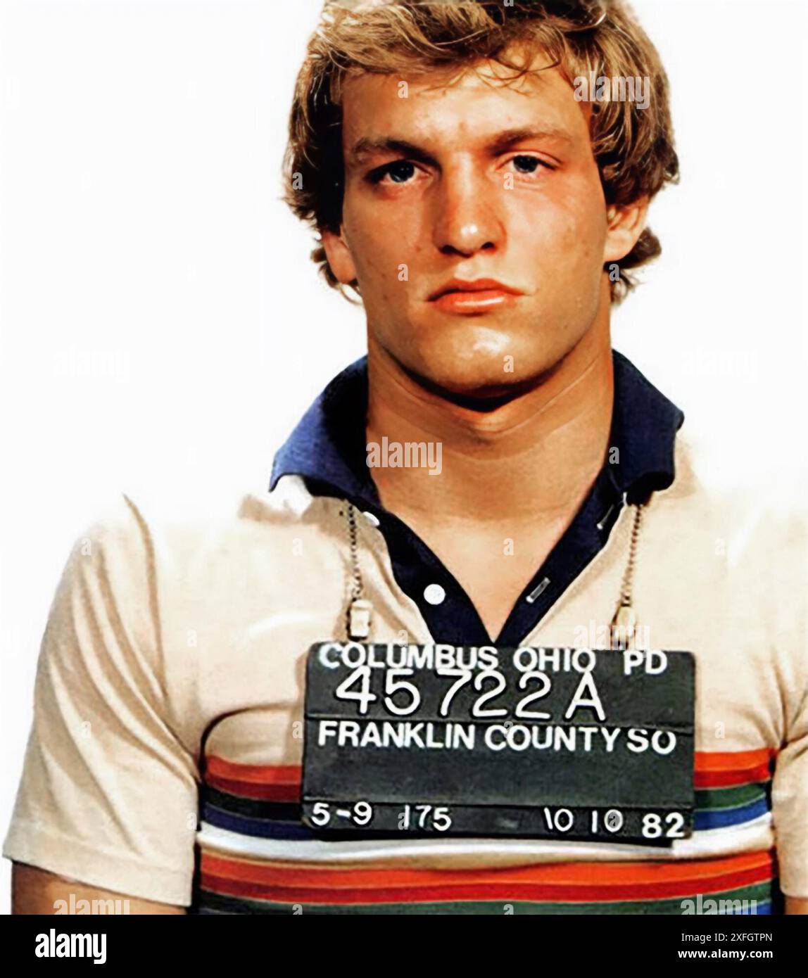 Woody Harrelson mug shot, 1982 - arrested for dancing in the middle of ...