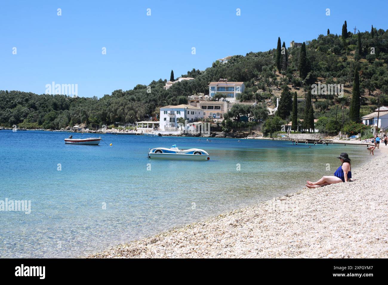 Kalami, Corfu, Greece Stock Photo