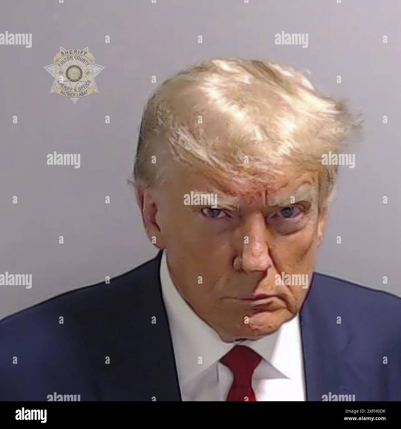 Former president of the United States, Donald Trump, mug shot, 1923 Stock Photo