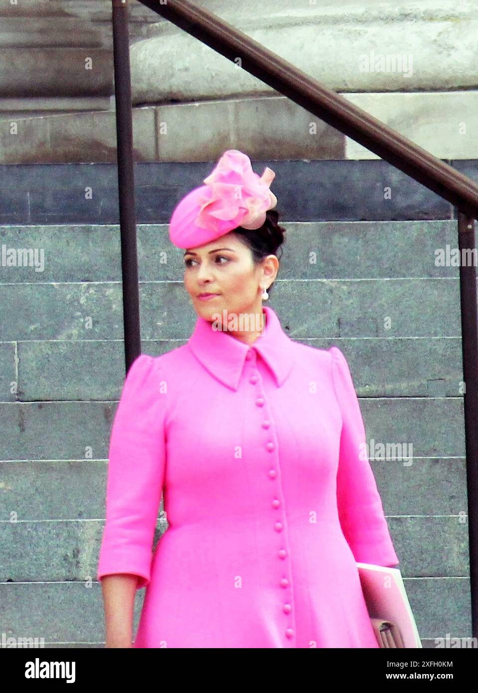priti patel pink dress