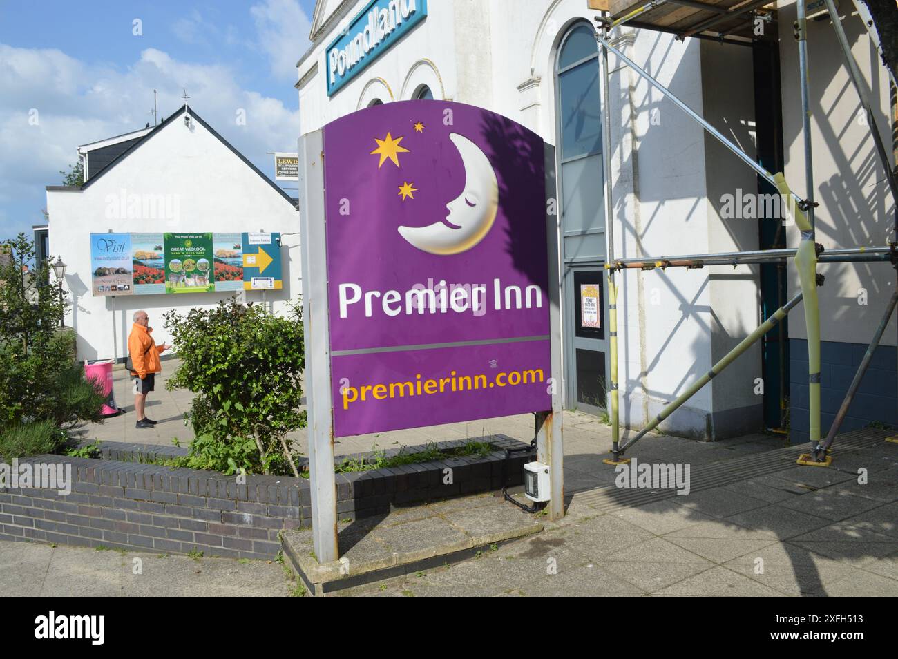 Premier Inn Signage in Tenby, Pembrokeshire, Wales, United Kingdom. 5th June 2024. Stock Photo