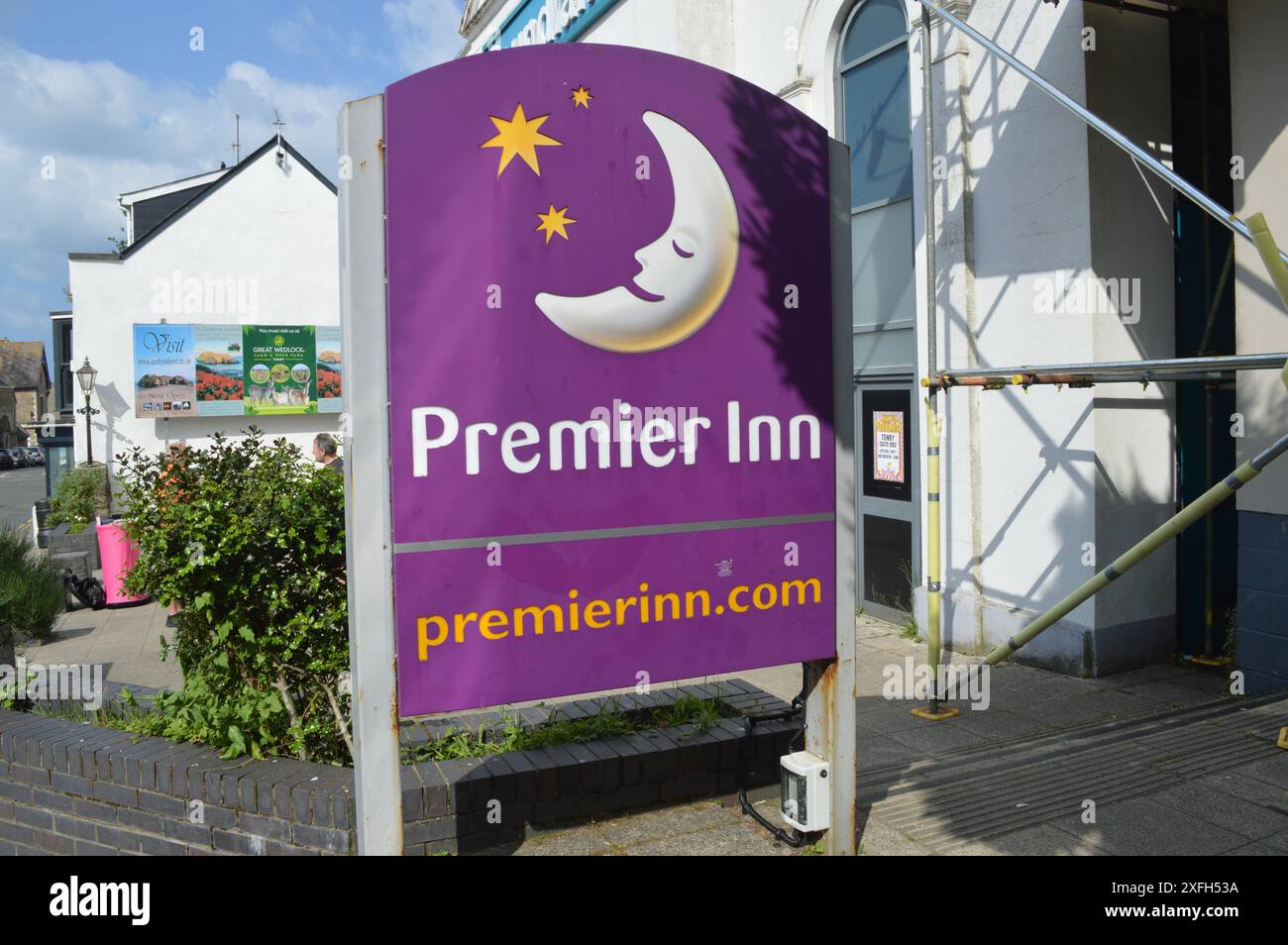 Premier Inn Signage in Tenby, Pembrokeshire, Wales, United Kingdom. 5th June 2024. Stock Photo