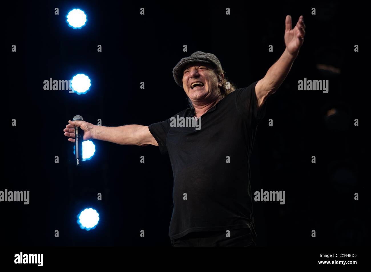 London, United KIngdom. 3rd July 2024. AC/DC singer Brian Johnson on(06)