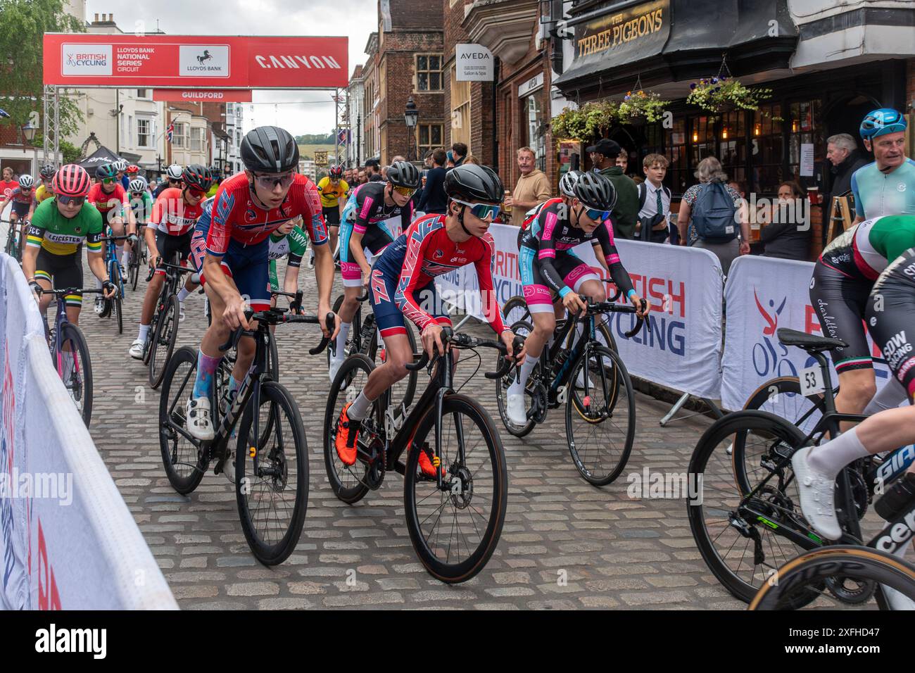 3rd July 2024. Guildford Town Centre Races run by British Cycling took ...