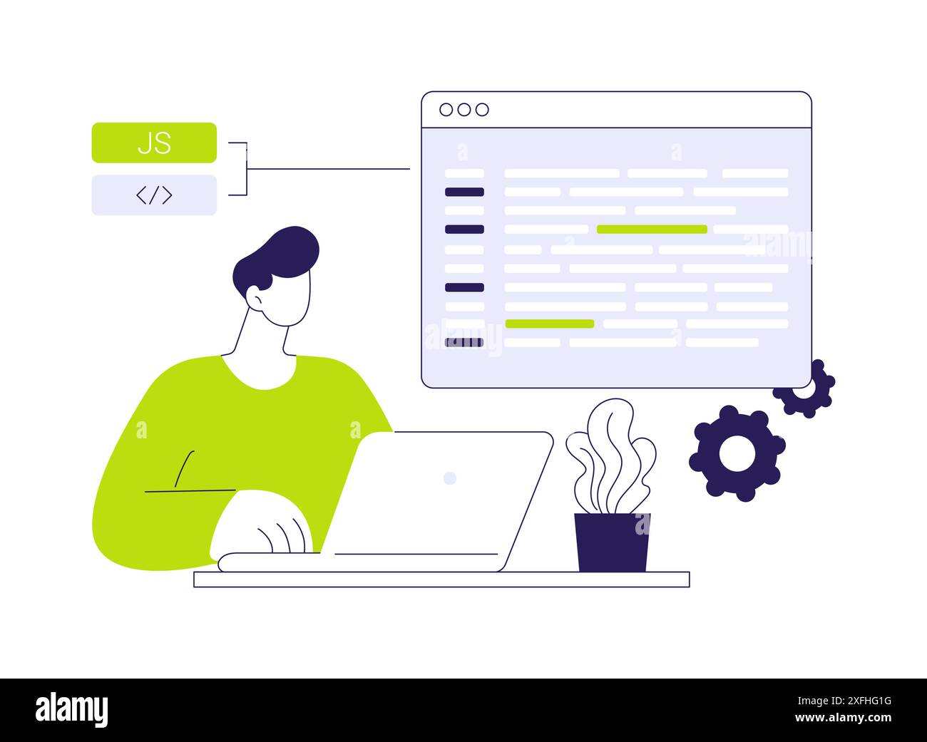 Javascript abstract concept vector illustration Stock Vector Image ...