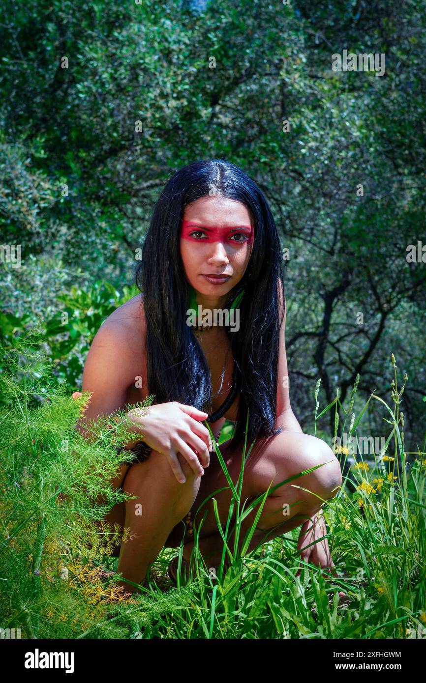 Brazilian Native brazilian woman indigenous tribe hi-res stock photography and images  - Alamy